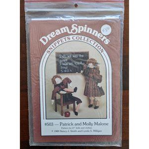 Vintage DREAM SPINNERS Pattern #503 Patrick & Molly Malone 27" dolls/clothes